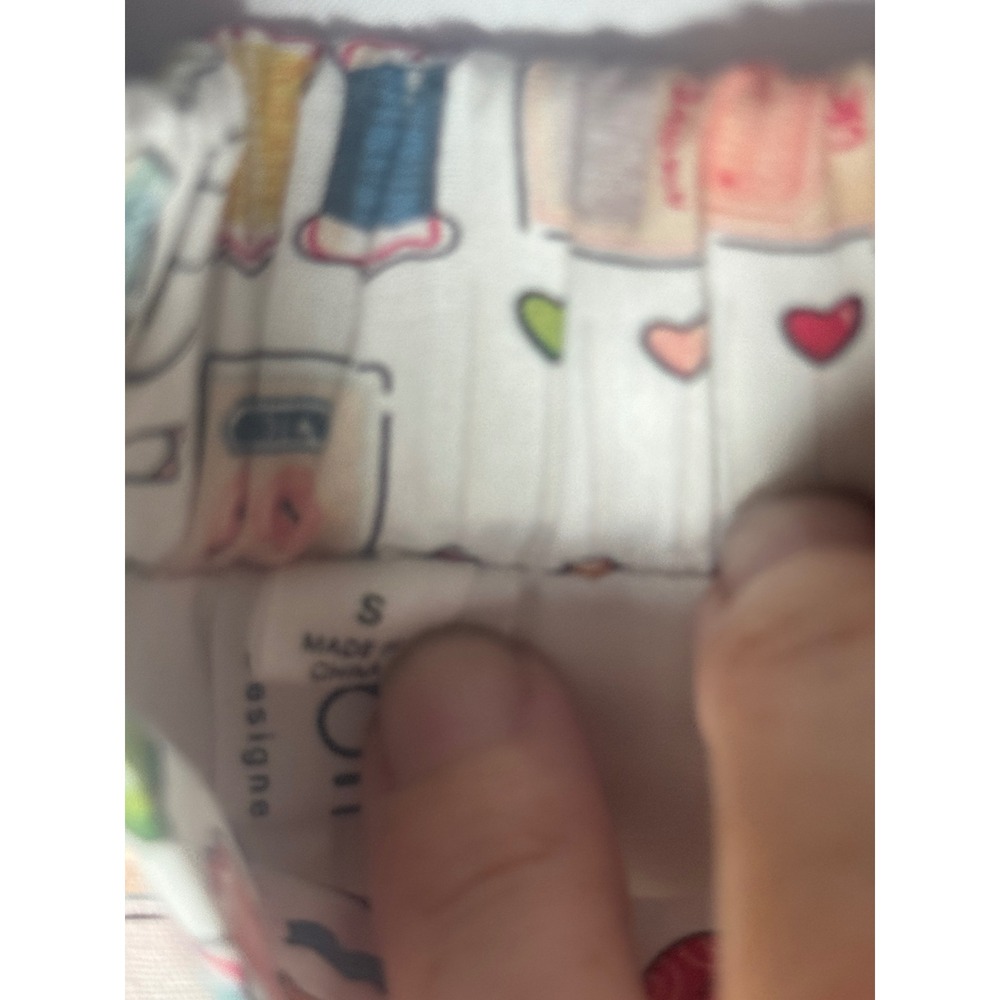 Tulip B Sewing Notions Print Midi Skirt Womens S White Novelty Cottagecore NWOT - Picture 3 of 5